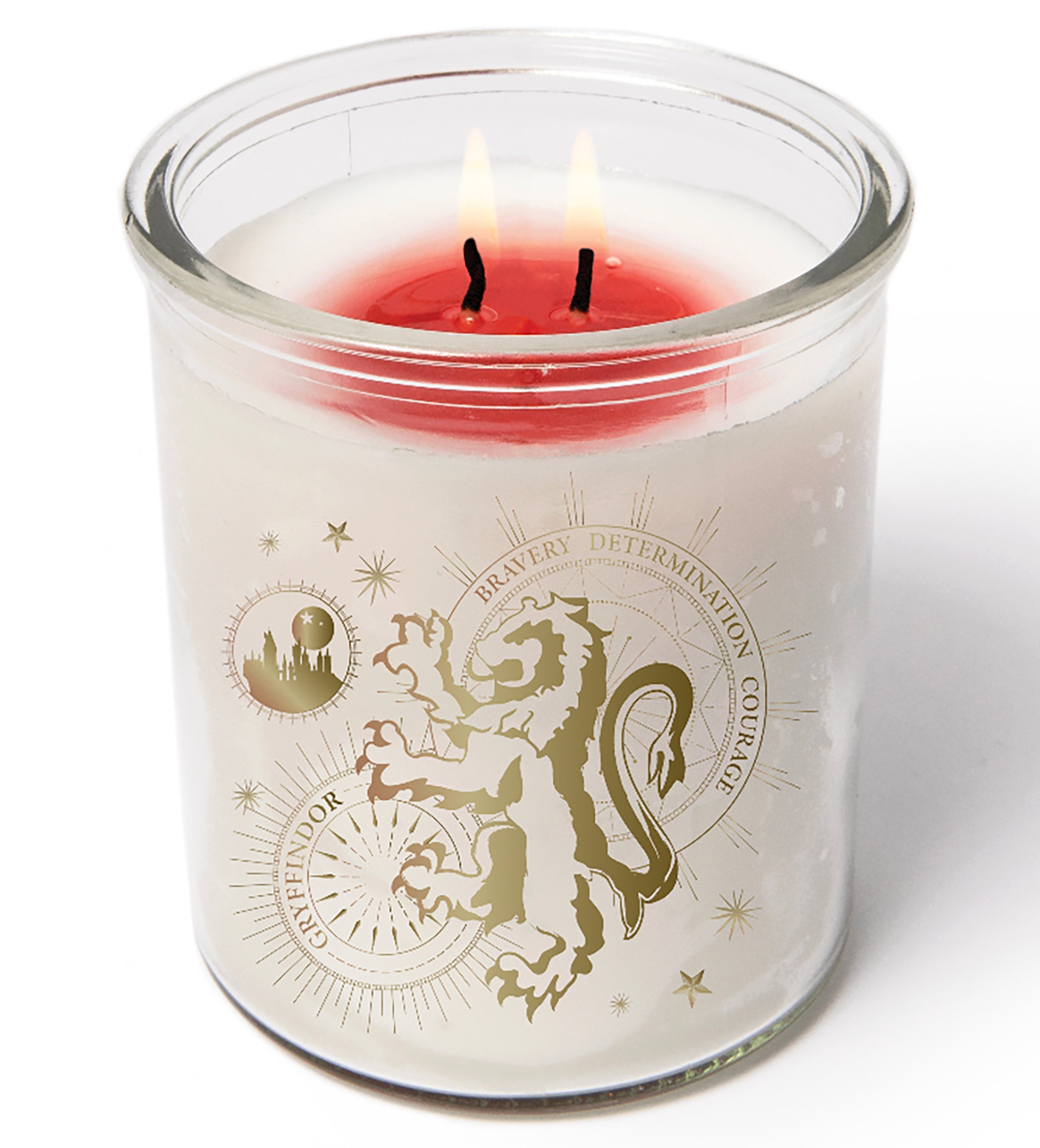Color-changing Gryffindor candle from Harry Potter: Magical Color-Changing Gryffindor Candle by Insight Editions, featuring a detailed cover design.
