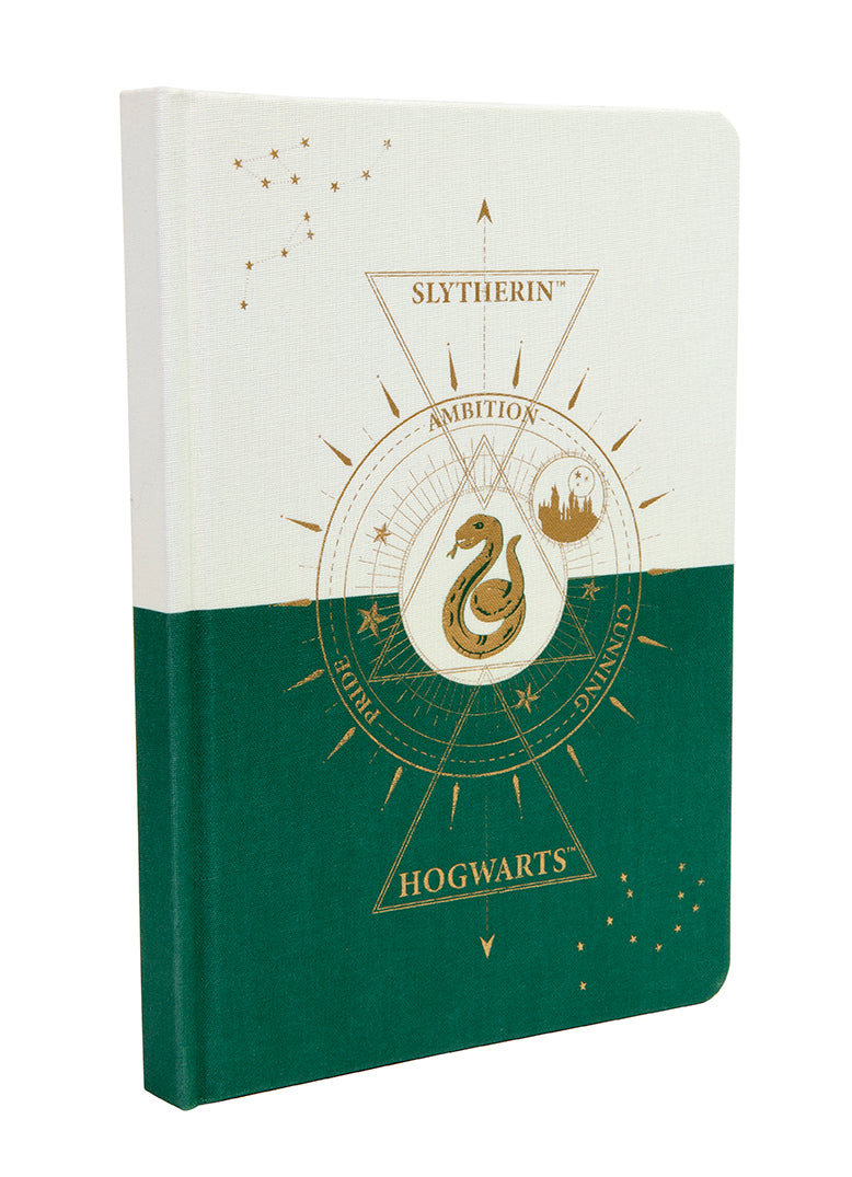 Slytherin Constellation hardcover ruled journal by Insight Editions featuring a mystical green cover with constellation design.