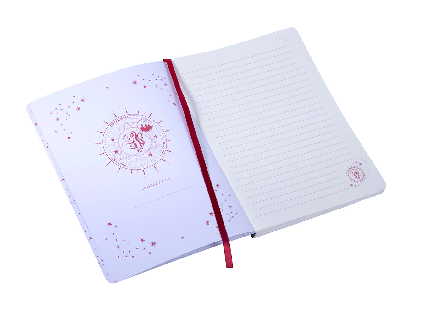 Gryffindor constellation softcover notebook with magical Harry Potter design and celestial star pattern on the cover.