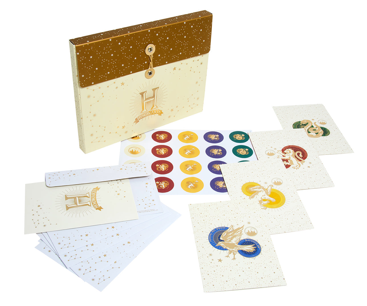 Harry Potter Hogwarts Constellation Card Portfolio set with 20 softcover cards featuring magical constellation designs by Insight Editions.