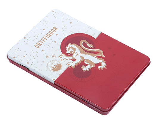 Set of 20 Harry Potter Gryffindor constellation postcards in a decorative tin, featuring magical wizarding design by Insight Editions.