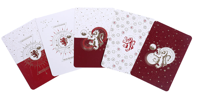 Set of 20 Harry Potter Gryffindor constellation postcards in a tin, ideal for stationery and collectible gift items.