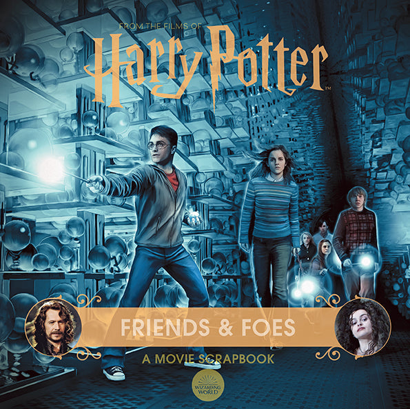 Hardcover Harry Potter: Friends & Foes scrapbook by Insight Editions, featuring magical illustrations and iconic Harry Potter characters.