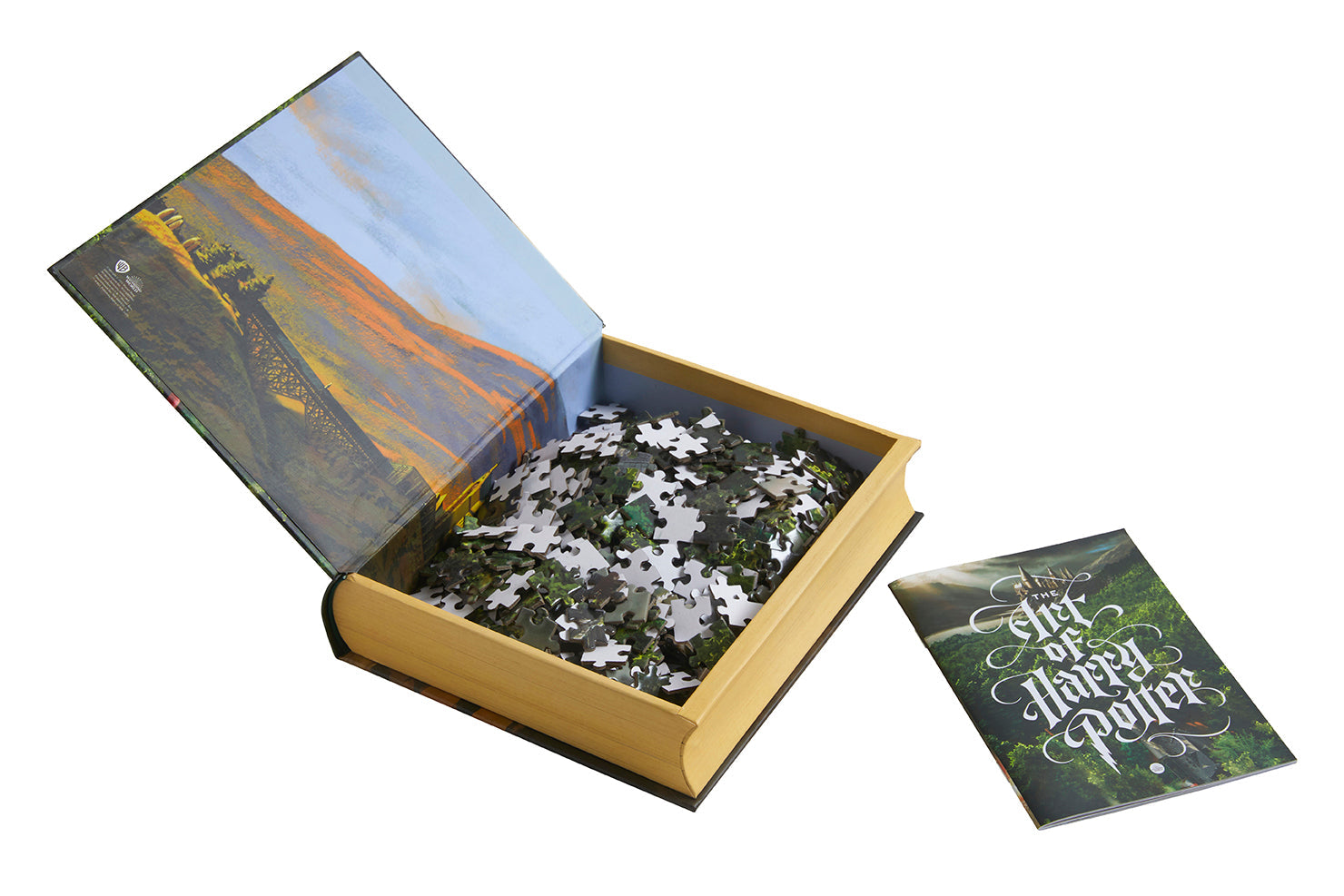 Insight Editions Harry Potter puzzle and book set kit with illustrated pages and a collectible box, perfect for fans and collectors.