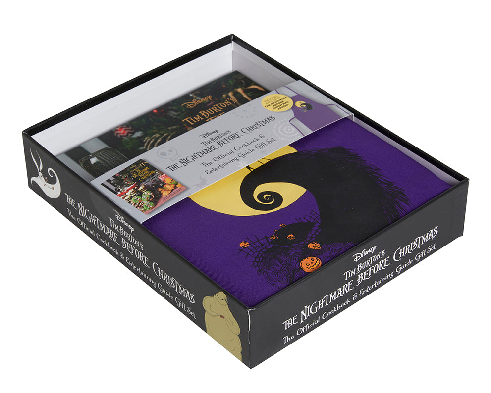 Hardcover of The Nightmare Before Christmas official cookbook and entertaining guide by Insight Editions, featuring Jack Skellington on the cover.