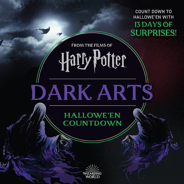 Hardcover Harry Potter Dark Arts: Countdown to Halloween book by Insight Editions with illustrated cover featuring dark arts imagery.