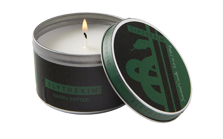 Harry Potter Slytherin boxed gift set kit with books, collectibles, and themed accessories inside a decorative box.