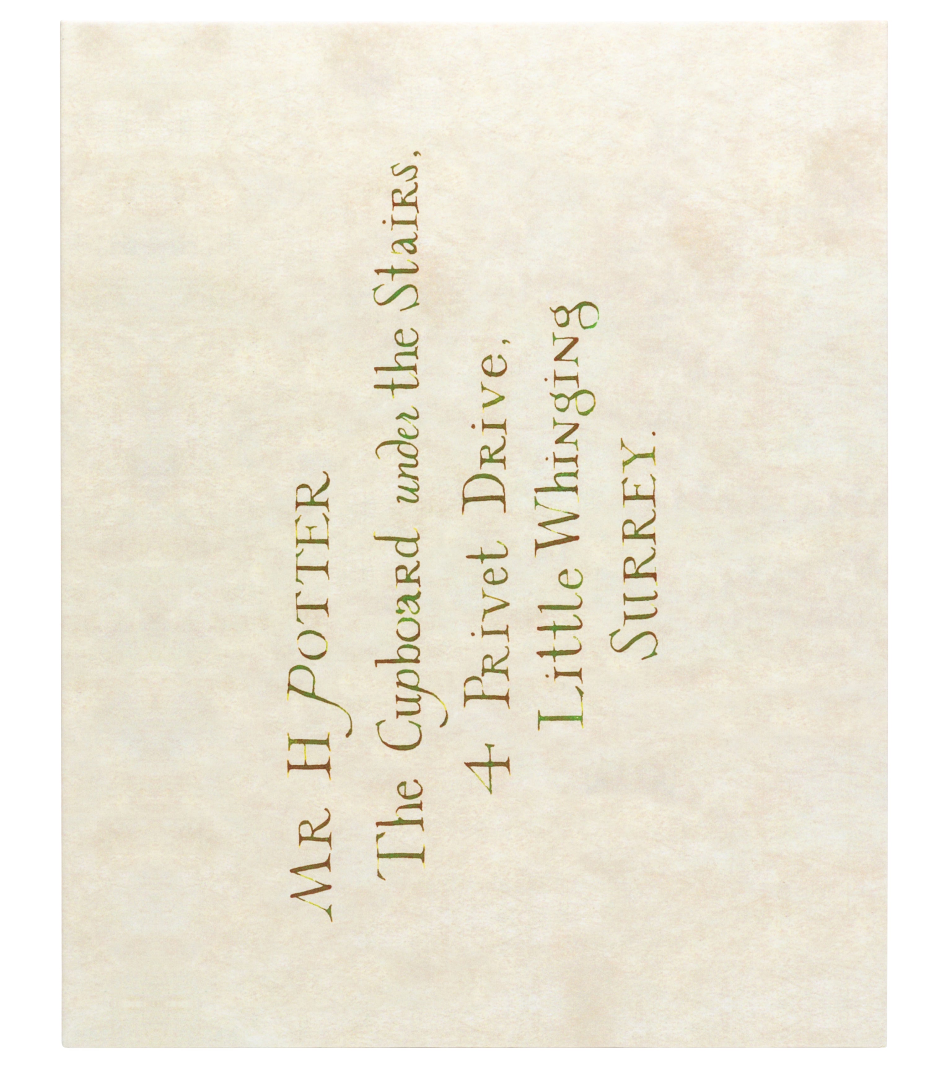 Harry Potter Hogwarts Acceptance Letter stationery set kit by Insight Editions with magical-themed paper and envelopes inside.