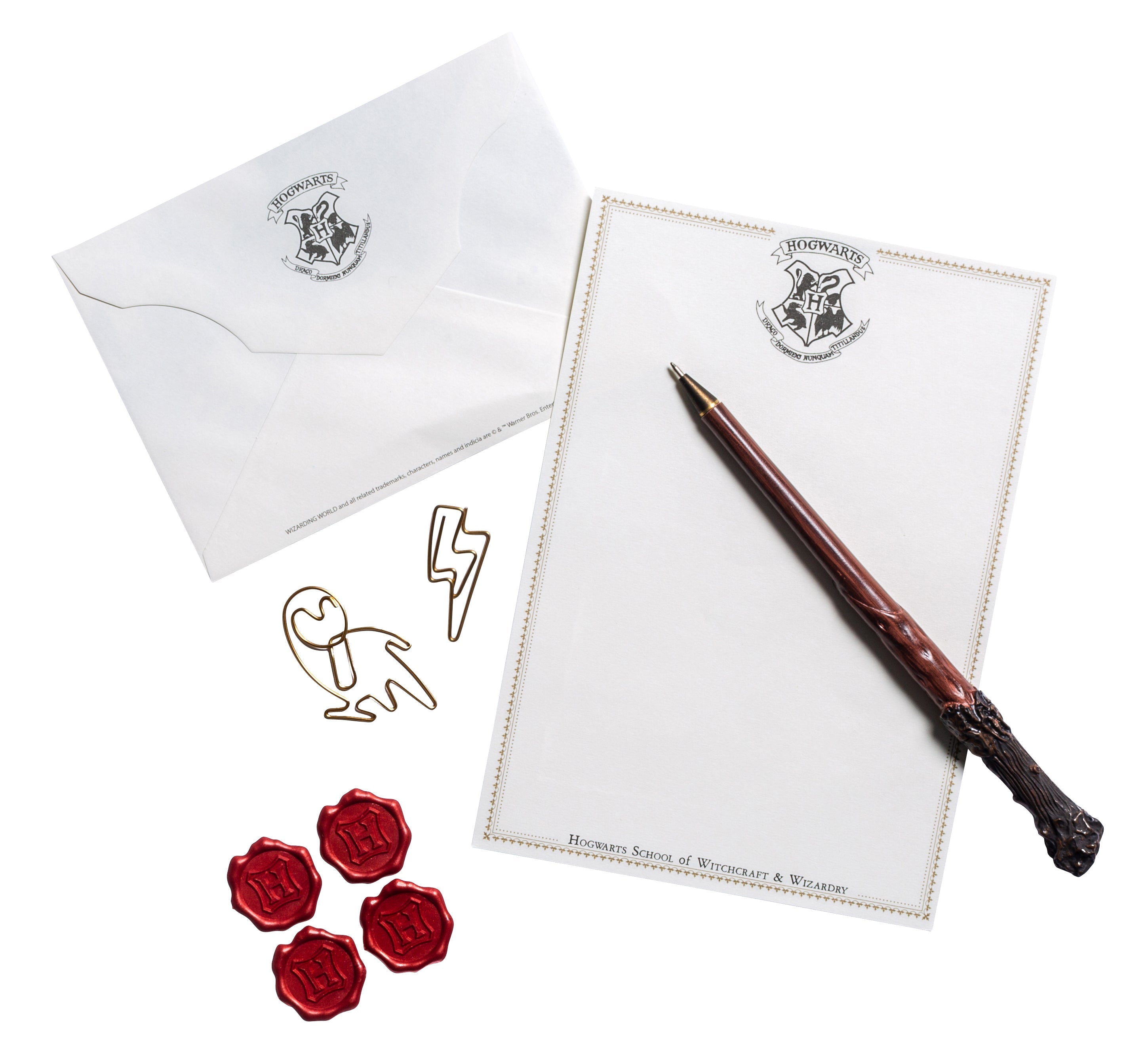 Harry Potter Hogwarts Acceptance Letter stationery set by Insight Editions, featuring magical letter-themed paper and writing accessories.