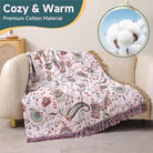 CozyNest Decor boho large cotton throw blanket with tassels, ultra-soft rustic quilt for sofa, bed, and home decor.