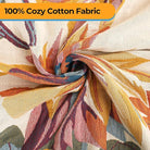 CozyNest Decor boho cotton throw blanket with floral and bird butterfly prints, large size for bed, sofa, or chair decor.