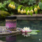 Calming spiritual bath with Dead Sea salt from Shamans Dawn, featuring a relaxing setting with candles and natural elements.