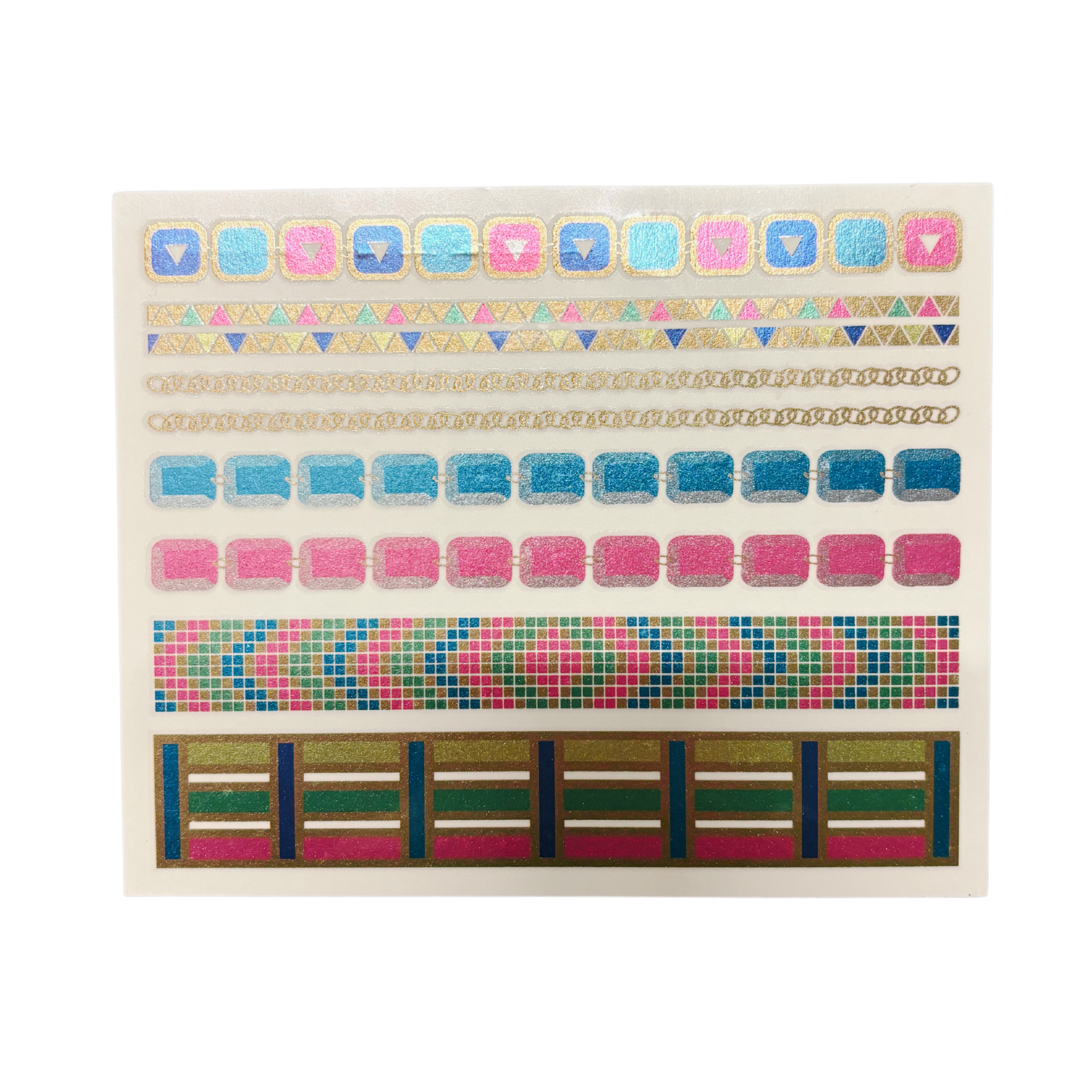 Temporary tattoo bracelet pack from The Bullish Store with 8 tattoo designs on a single sheet.