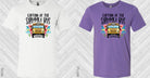 Gray graphic tee from Anchored Grace Boutique featuring the "Captain of the Struggle Bus" design with bold text and casual fit.