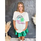 Bright neon rainbow graphic shirt by The Bullish Store, featuring bold colors and casual fit for stylish summer wear.