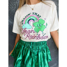 Colorful neon rainbow shirt from The Bullish Store, casual apparel in sizes SM to 2XL, featuring bold rainbow design.