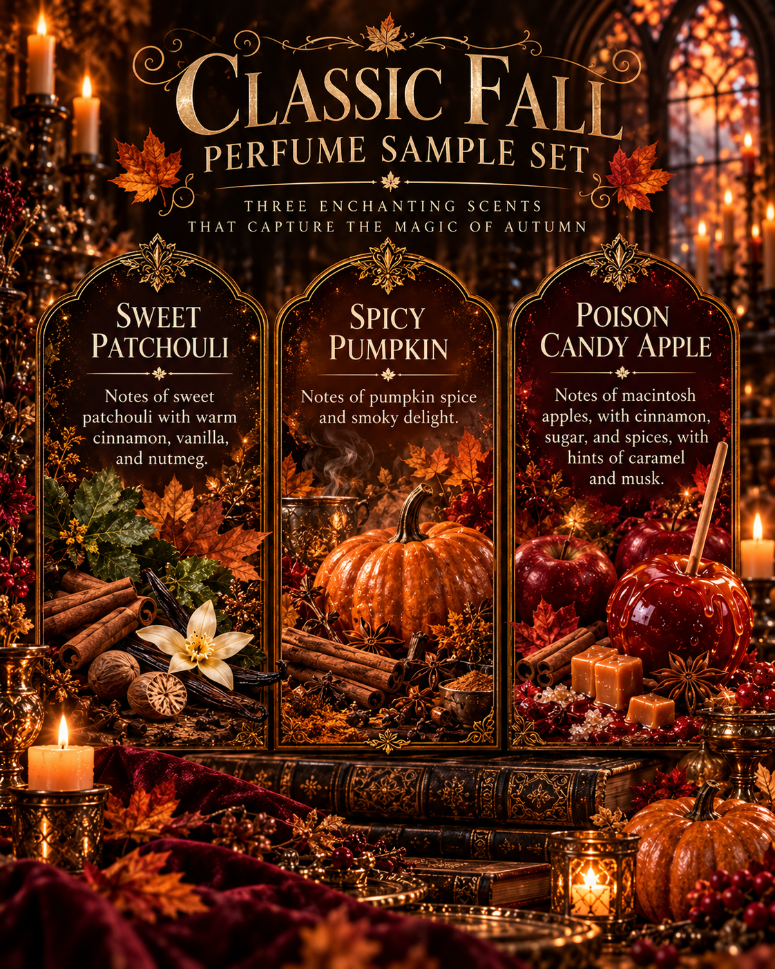 Seasonal Sampler perfume oil for women by Practical Magic Store, roll-on floral musk scent, alcohol-free, vegan, 10ml.