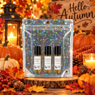 Fall perfume oil for women in a 10ml roll-on bottle, with sweet floral musk earth scent, alcohol-free, vegan, long-lasting fragrance.