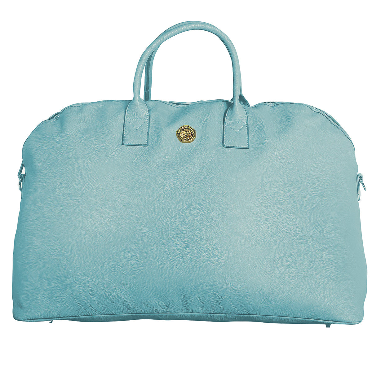 Blue beach glass duffle bag by Anna Griffin Inc., featuring sturdy handles and spacious interior for travel or beach outings.