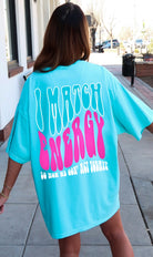 Shop Karma Tees I Match Energy graphic T-shirt featuring bold, colorful design and casual fit on a white background.