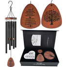 Serenity Memorial Wind Chimes gift bundle with memorial heart, 32-inch outdoor decor by The Wind Chime Co in home and garden setting