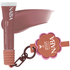 Four NABA Cosmetics USA lipglosses in a kit with shiny, colorful tubes showcasing different shades and finishes.