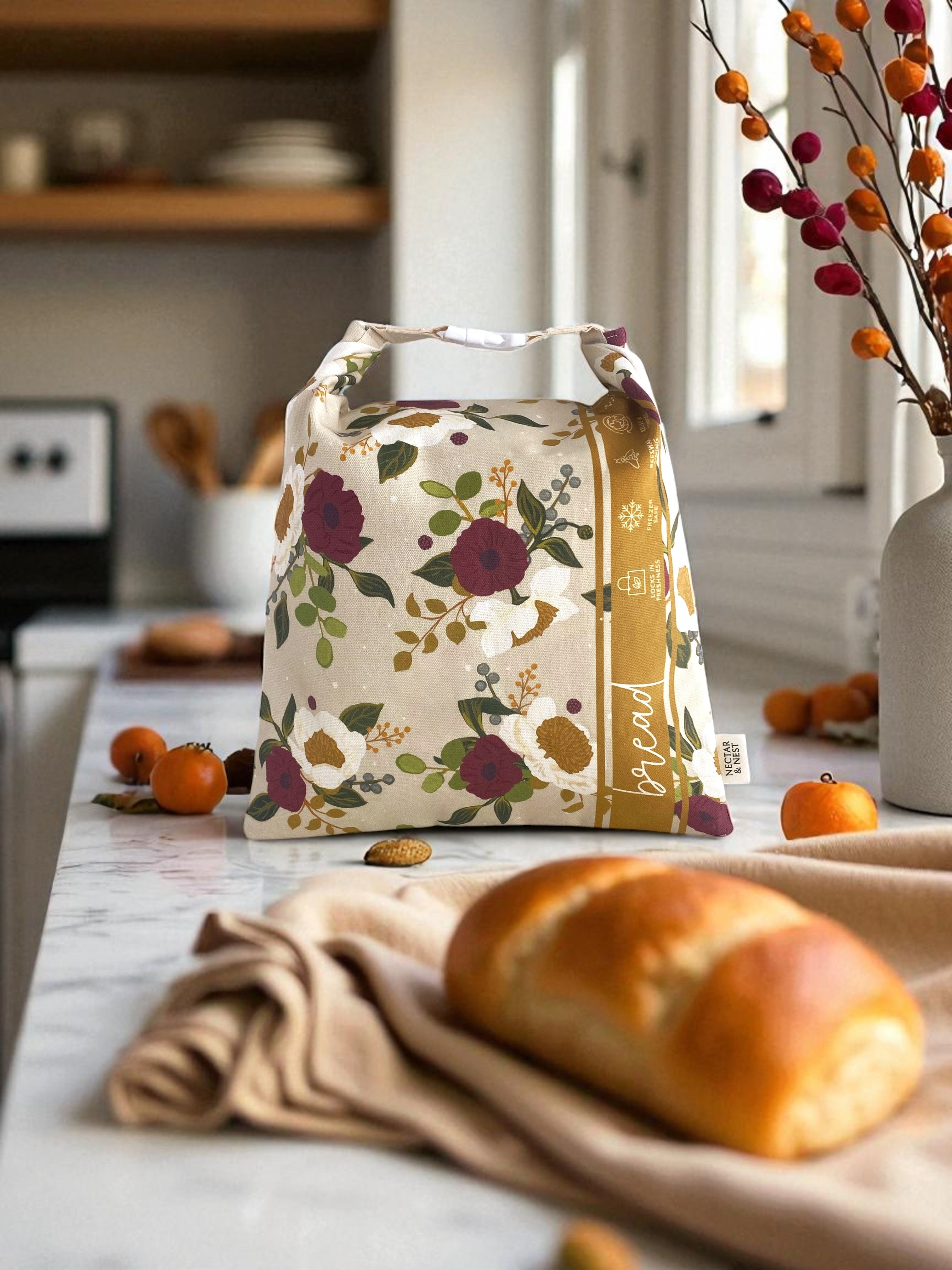 Limited-edition Nectar & Nest Artist Series bread baker set with a stylish bag, perfect for artisanal bread baking at home.