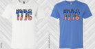 Black graphic tee from Anchored Grace Boutique featuring "Party Like It's 1776" patriotic design and bold lettering.