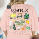 Anchored Grace Boutique Augusta GA graphic tee with city skyline and vibrant design on soft cotton fabric.