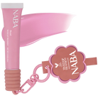 NABA Cosmetics USA 4-piece lip gloss kit featuring shades of pink and rose with glossy finishes in sleek packaging.