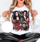 Vampire Diaries graphic tee from Anchored Grace Boutique featuring a dark, stylish design with vampire-themed artwork.