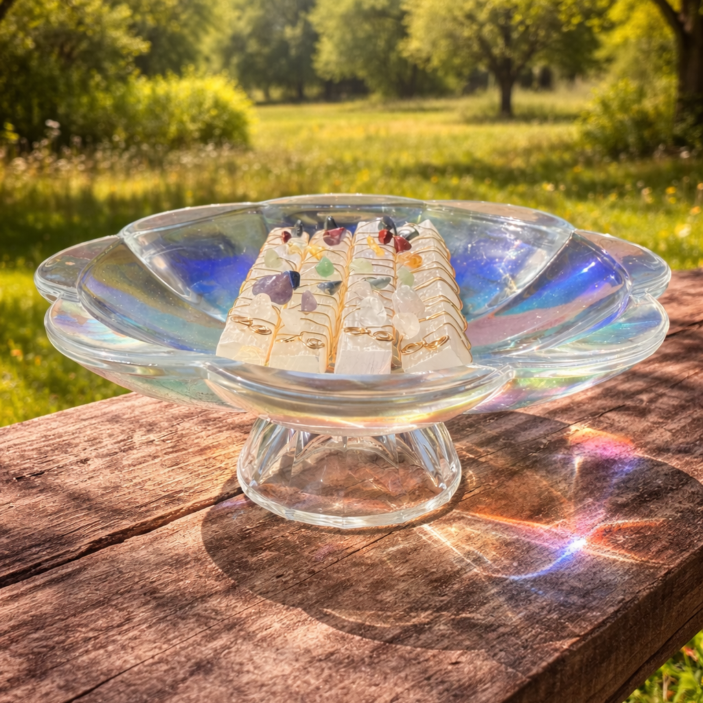 Selenite Chakra Wand Stick from Practical Magic Store showing a smooth, elongated white selenite crystal with natural striations.