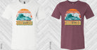 Sunkissed graphic tee from Anchored Grace Boutique featuring a vibrant sun and beach scene on a casual cotton shirt.