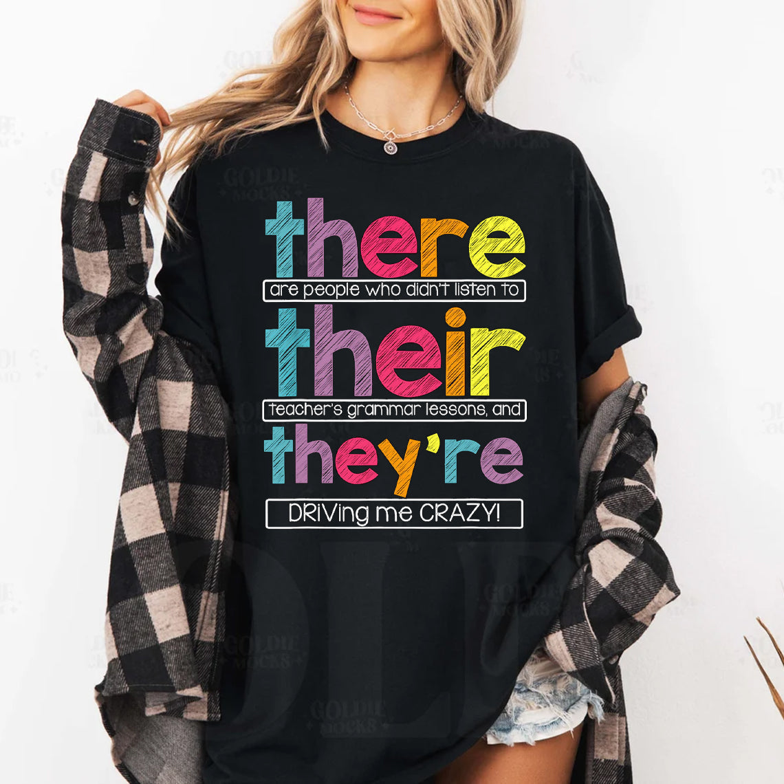 Black graphic tee from Anchored Grace Boutique featuring bold white text that says "There are People Who Don't Listen."