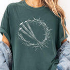 Black and white crown graphic tee from Anchored Grace Boutique, featuring a stylish crown design on a casual graphic tee.