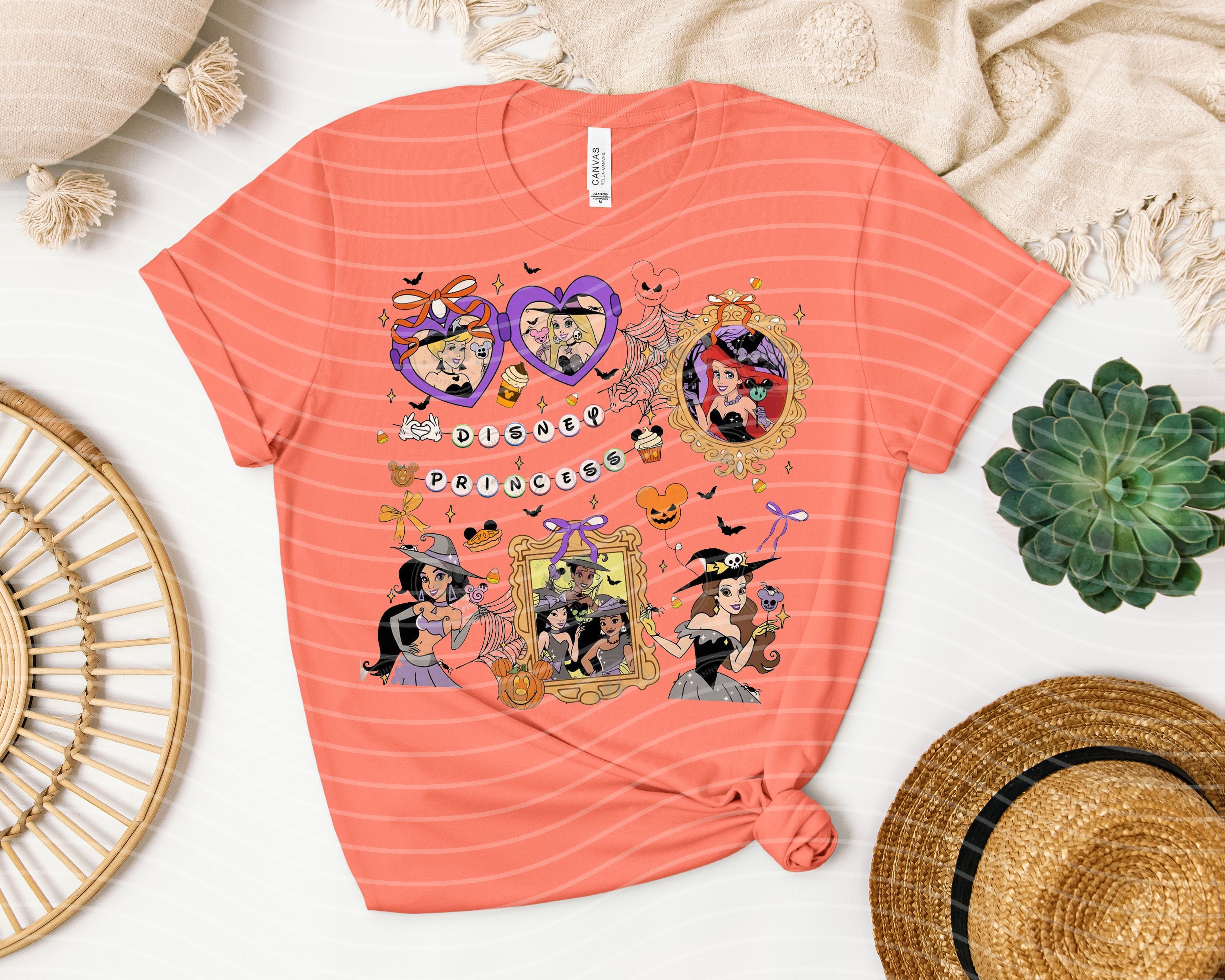 Spooky Princess graphic tee by Anchored Grace Boutique featuring a Halloween-themed princess design on a black T-shirt.