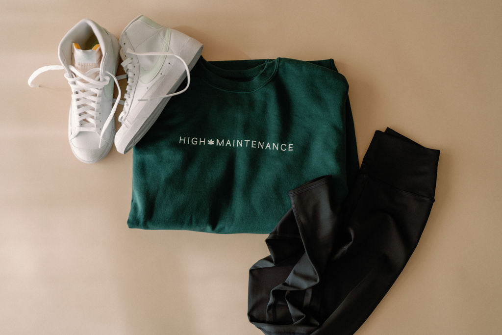 High Maintenance Crewneck or Graphic Tee by Shop Karma Tees, featuring bold graphic design on soft fabric.