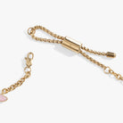 Gold stainless steel butterfly and flower anklet by ALEX AND ANI, featuring delicate charms on a slender chain.