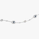 Gold stainless steel Evil Eye Crystal Anklet by ALEX AND ANI featuring a delicate charm and shimmering crystal accents.