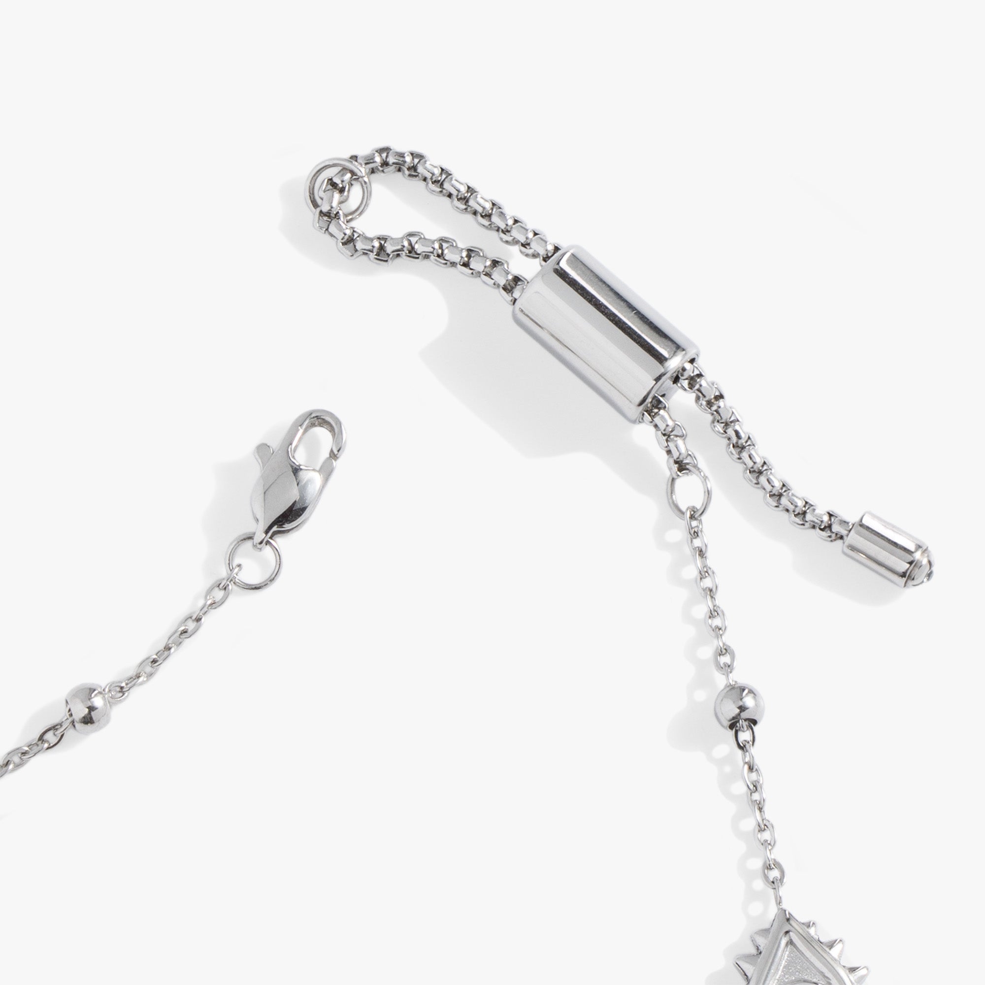 Gold stainless steel Evil Eye crystal anklet by ALEX AND ANI featuring a delicate charm and intricate design.