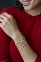 14k gold-over-sterling silver Hermione Wand bracelet from Harry Potter™ collection by ALEX AND ANI, featuring detailed wand charm.