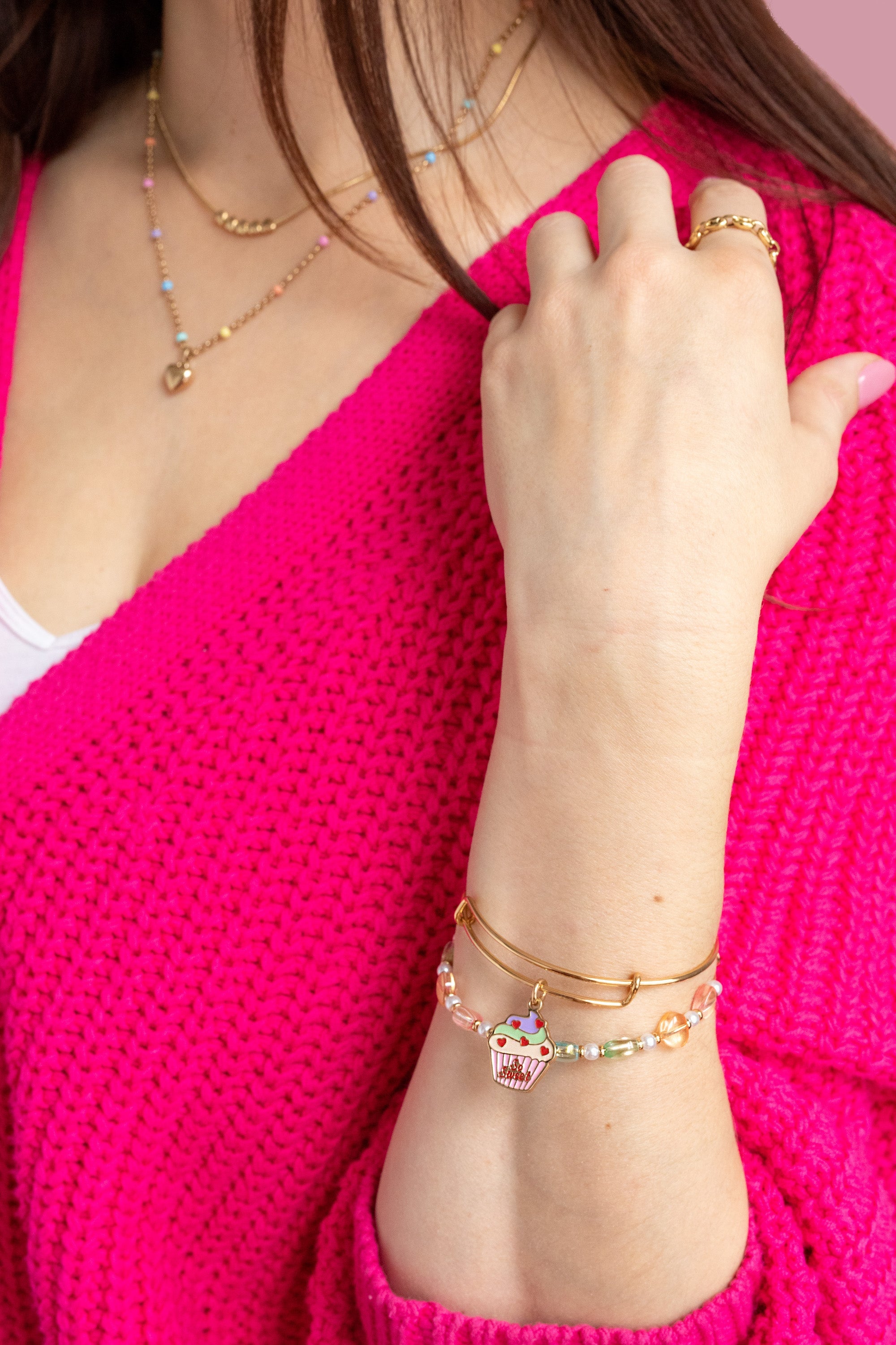 Colorful heart beaded bracelet by ALEX AND ANI featuring vibrant beads and gold accents, stylish accessory for any outfit.