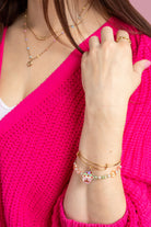 Colorful heart beaded bracelet by ALEX AND ANI featuring vibrant beads and gold accents, stylish accessory for any outfit.