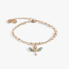 Gold Harry Potter™ Flying Keys adjustable bracelet by ALEX AND ANI featuring detailed key charms on a sleek bracelet.