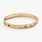 Gold Lucky Hinge Bangle bracelet by ALEX AND ANI, featuring a sleek hinge design and subtle charm details.