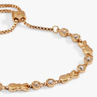 Gold PEEPS® Bunny Bolo Bracelet by ALEX AND ANI featuring a playful bunny charm on a sleek bolo bracelet.