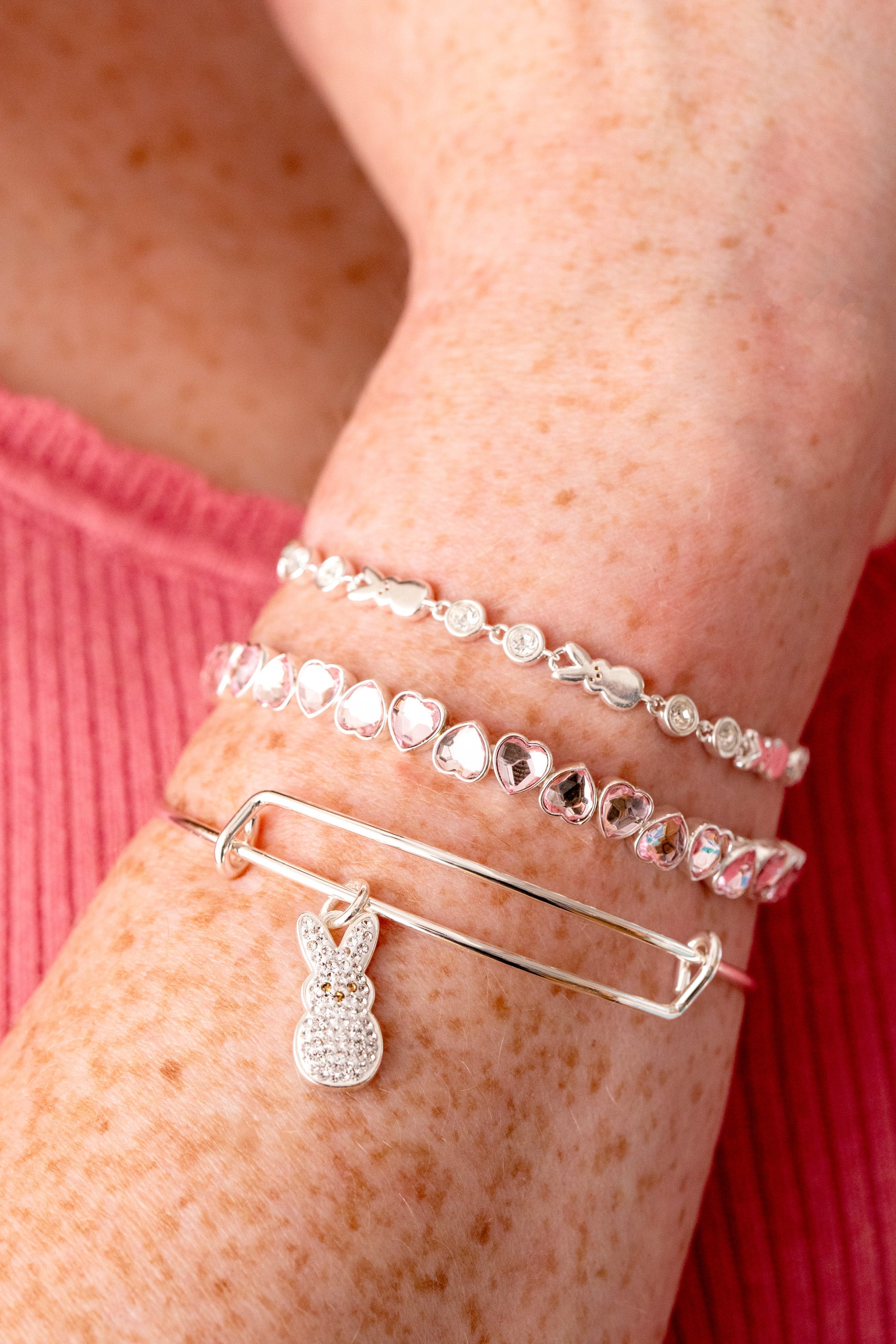 Gold PEEPS® Bunny Bolo Bracelet by Alex and Ani featuring a cute bunny charm and adjustable cord for a stylish accessory.
