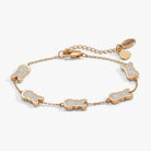 Gold ALEX AND ANI PEEPS® Pearlized Bunny Charm Bracelet with adorable bunny charm and layered bracelet design.