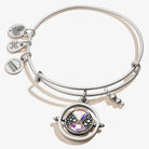 ALEX AND ANI Harry Potter™ Time Turner Spinner Charm Bangle, silver bracelet with detailed time turner charm and spinner feature.