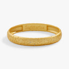 Sagittarius Zodiac Hinge Bangle bracelet by ALEX AND ANI in satin gold with zodiac symbol detail.